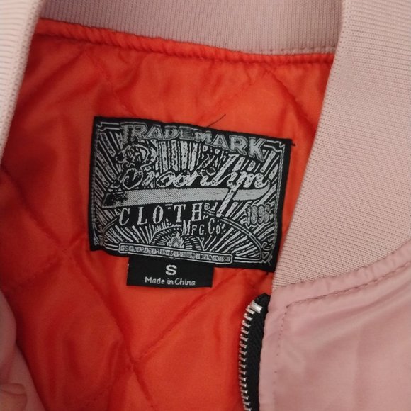 Brooklyn Cloth Pink Bomber Jacket - Picture 3 of 3